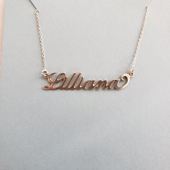 LILLIANA monogram name Sterling silver 925 necklace. 16" - Picture 1 of 4